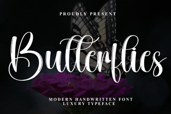 Butterflies Font: Elegant Script for Invitations & Design