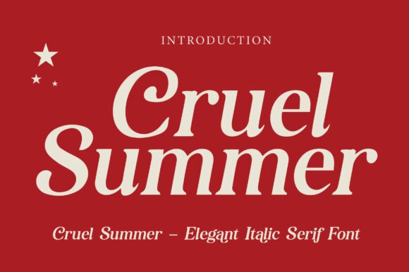 Cruel Summer: The Italic Serif Font Redefining Modern Elegance