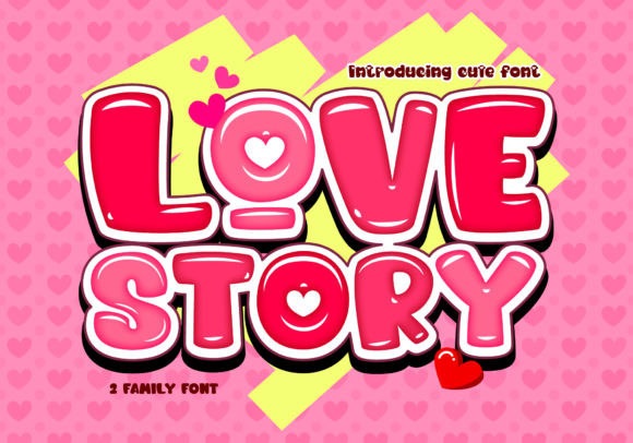 Love Story Font: Bubbly Typography for Kid-Friendly Projects