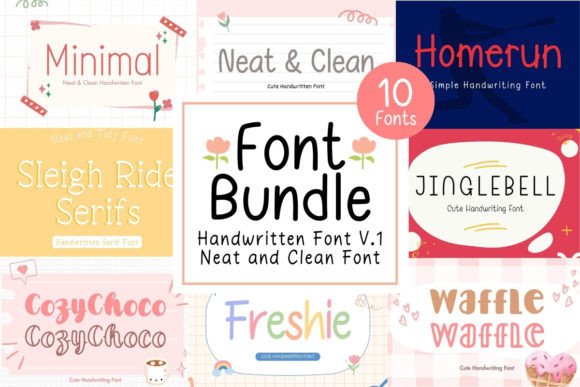 Neat & Clean Handwritten Font Bundle V.1: A Designer's Toolkit