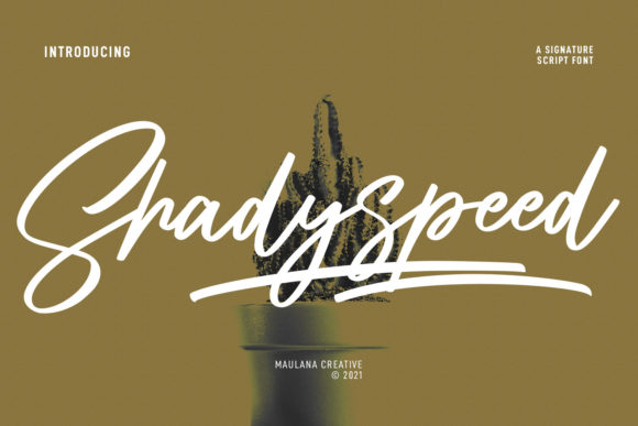 Shadyspeed Script Font: A Signature Style for Bold Projects