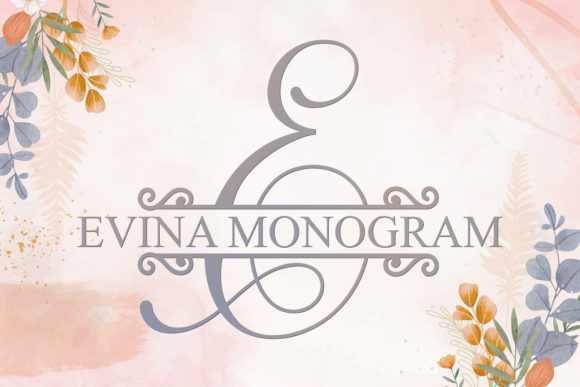 The Charming Details of Evina Monogram Font for Designers