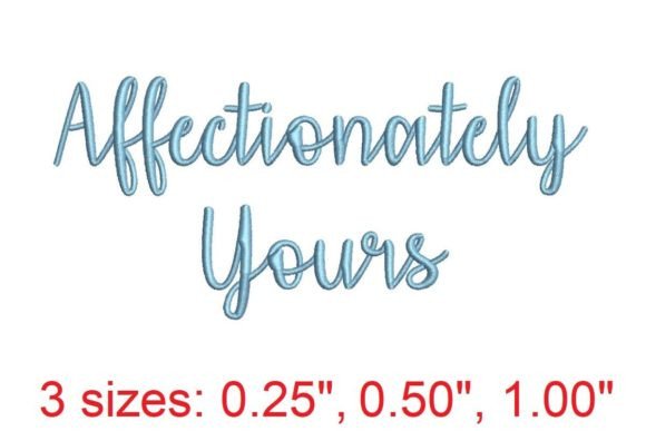 Transform Stitches with the Affectionately Yours Embroidery Font